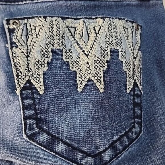 Wired Heart Jeans low rise boot cut embroidered Denim Women's 27 - Picture 5 of 7